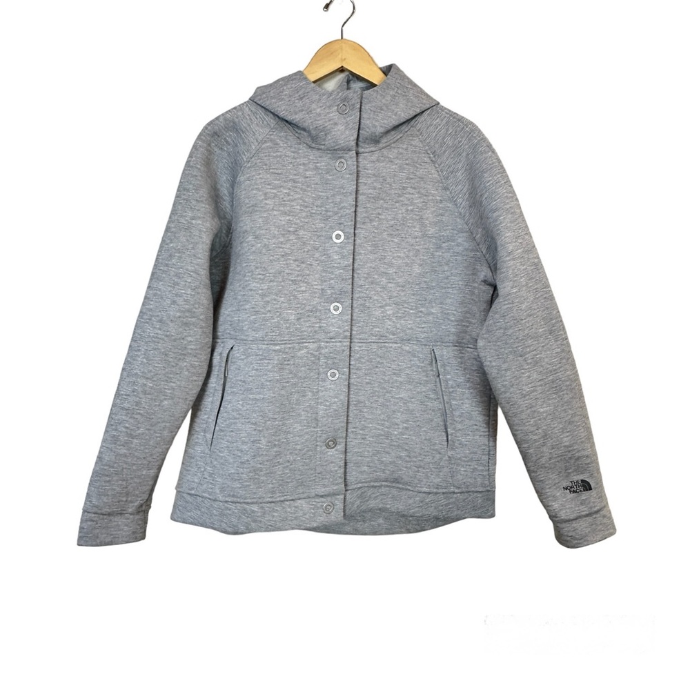 North Face Thermal 3d Snap‎ Hoodie Gray Jacket Women’s Sz XL NWOT